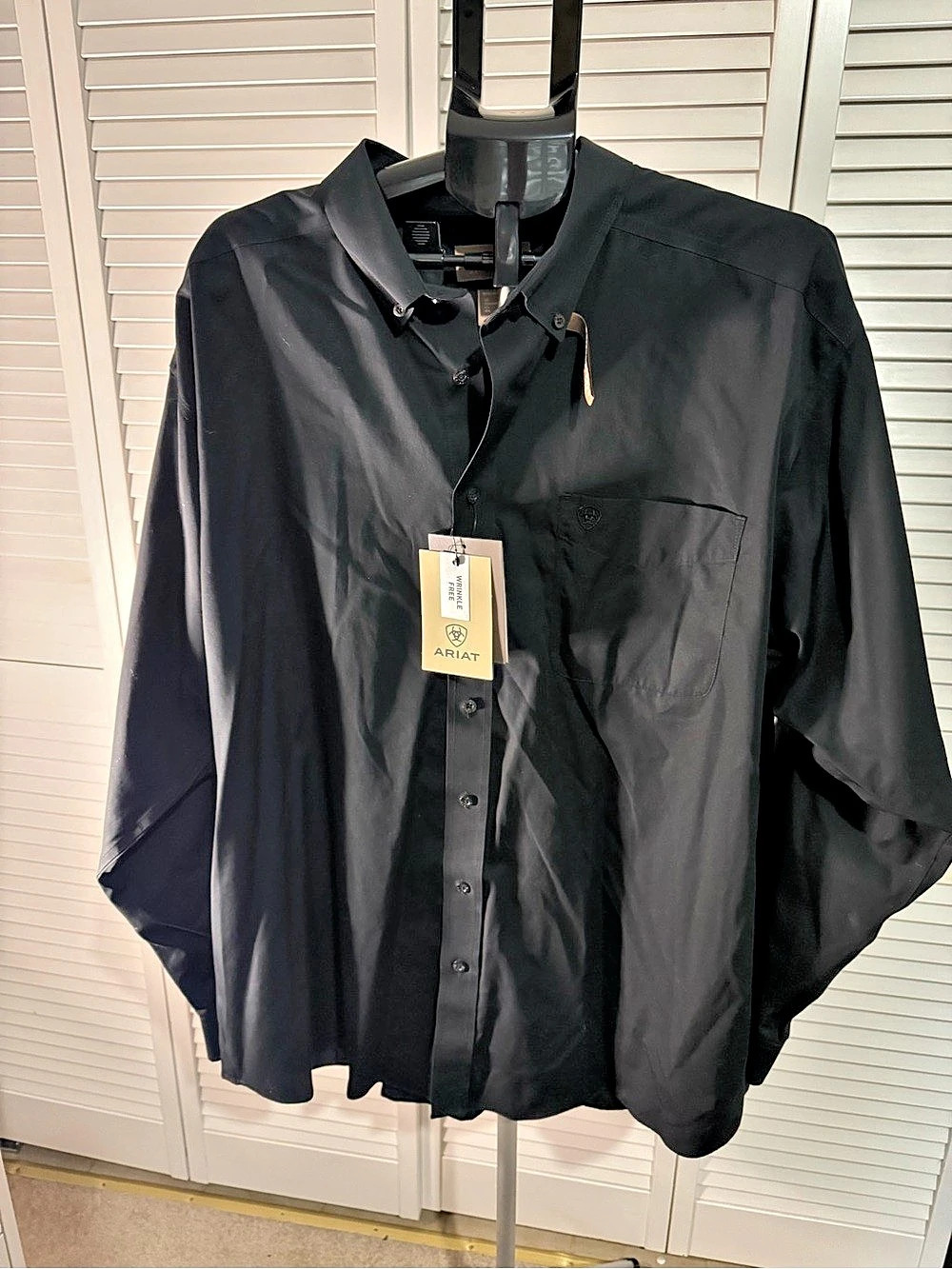 Ariat Classic Fit Men's Black Nylon Shirt Size XXL NWT